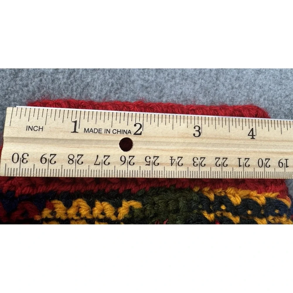 Dog Sweater & Hat Set  XS/S  Red‎ Multicolor Variegated Hand Crocheted
